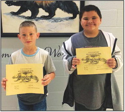 Vian Elementary 4th grade Students of the Month for April